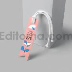 دانلود موکاپ بوک مارک، تگ طرح گل