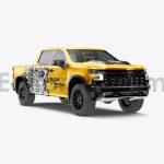دانلود موکاپ نیسان پیکاپ Set Pickup Truck Mockup