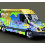 دانلود موکاپ ون حمل بار Delivery Van Car Mockup