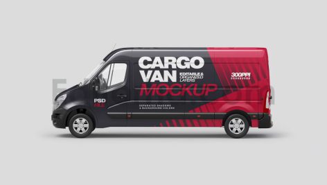 دانلود موکاپ ون کارگو Cargo Van Mockup Set