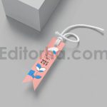 دانلود موکاپ بوک مارک، تگ طرح گل