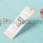 دانلود موکاپ بوک مارک، نشانک کتاب منگوله‌دار