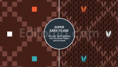 دانلود فایل افکت بافتنی هوشمند I ♥ Sweaters – Smart Knitted Effect