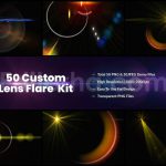دانلود مجموعه ۵۰ عددی افکت نور درخشان و فلر لنز Custom Lens Flare & Light Effects kit