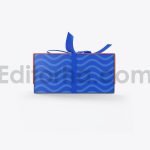 دانلود موکاپ جعبه با روبان پاپیونی Set Gift Box Mockup with Bow Mockup
