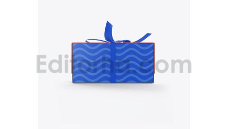 دانلود موکاپ جعبه با روبان پاپیونی Set Gift Box Mockup with Bow Mockup