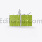 دانلود موکاپ جعبه با روبان پاپیونی Set Gift Box Mockup with Bow Mockup