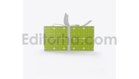 دانلود موکاپ جعبه با روبان پاپیونی Set Gift Box Mockup with Bow Mockup