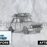 دانلود فایل افکت عکس طراحی با مداد Pencil Sketch Photo Effect
