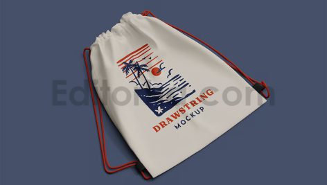 دانلود موکاپ کیف بندکشی Drawstring Bag Mockup