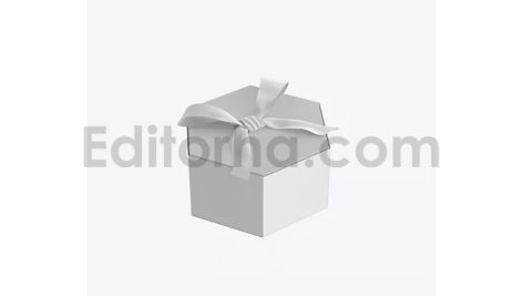 دانلود موکاپ جعبه کادوی شش ضلعی با روبان پاپیونی Hexagonal Gift Box with Bow Mockup
