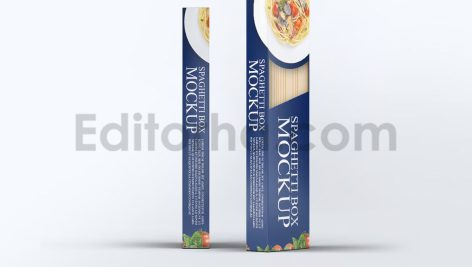 دانلود موکاپ جعبه اسپاگتی Spaghetti Box Mock-up