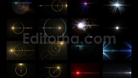 دانلود مجموعه ۵۰ عددی افکت نور درخشان و فلر لنز Custom Lens Flare & Light Effects kit