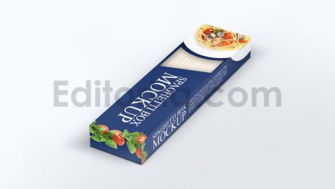 دانلود موکاپ جعبه اسپاگتی Spaghetti Box Mock-up