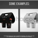 دانلود موکاپ جعبه حمل لیوان قهوه Coffee Cups in Carrier Mockup