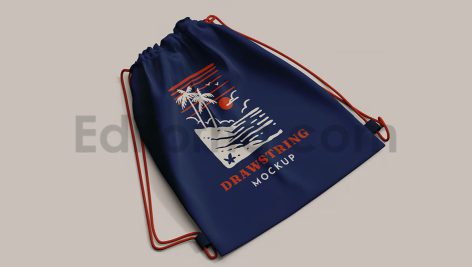 دانلود موکاپ کیف بندکشی Drawstring Bag Mockup