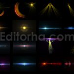 دانلود مجموعه ۵۰ عددی افکت نور درخشان و فلر لنز Custom Lens Flare & Light Effects kit