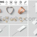 دانلود موکاپ بوک مارک، نشانک کتاب منگوله‌دار