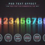 دانلود فایل افکت متن رنگین کمان یونیکورن Unicorn Rainbow – PSD Editable Text Effect
