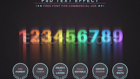 دانلود فایل افکت متن رنگین کمان یونیکورن Unicorn Rainbow – PSD Editable Text Effect