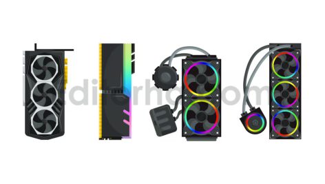 دانلود پک وکتور قطعات کامپیوتر Computer Part – Vector Illustration