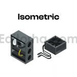 دانلود طراحی ایزومتریک قطعات کامپیوتر Illustration computer part isometric