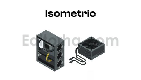 دانلود طراحی ایزومتریک قطعات کامپیوتر Illustration computer part isometric