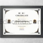 دانلود فایل لایه باز سرتیفیکیت سفید کلاسیک White Classic Certificate / Diploma Template