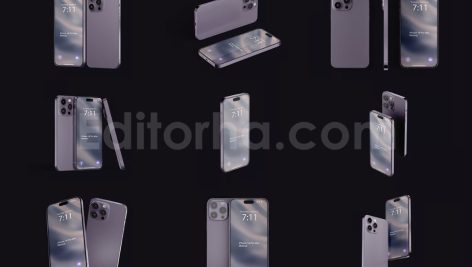 دانلود پک موکاپ آیفون ۱۴ پرومکس IPhone 14 Pro Max Mockup Set