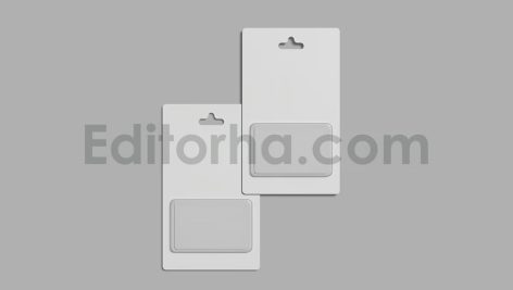دانلود موکاپ گیفت کارت یا کارت هدیه با بسته‌بندی