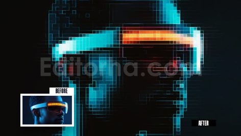 دانلود افکت عکس پیکسلی دیجیتال