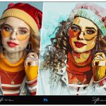 دانلود فایل تمپلیت افکت عکس آبرنگ Watercolor Photo Effect Template Photoshop