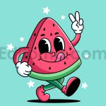 دانلود لایه باز وکتور کارتونی هندوانه 🍉 شب یلدا