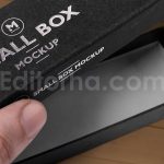 دانلود موکاپ جعبه سیاه مستطیلی ۵ Black Rectangular Box Mockups