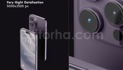 دانلود پک موکاپ آیفون ۱۴ پرومکس IPhone 14 Pro Max Mockup Set