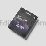 دانلود موکاپ گیفت کارت یا کارت هدیه با بسته‌بندی Gift Card Mockup