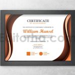دانلود فایل لایه باز سرتیفیکیت قهوه‌ای Brown Gradation Certificate / Diploma Template