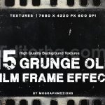 دانلود مجموعه ۱۰ تایی افکت فیلم قدیمی گرانج Grunge Old Film Frame Effect