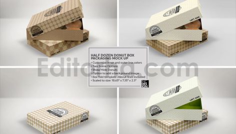 دانلود پک ۸ تایی موکاپ بسته‌بندی جعبه کاغذی غذا Paper Food Box Packaging Mockups Vol. 08