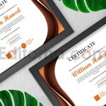 دانلود فایل لایه باز سرتیفیکیت قهوه‌ای Brown Gradation Certificate / Diploma Template