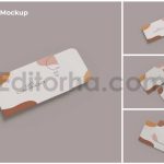 دانلود موکاپ گیفت کارت یا کارت هدیه با بسته‌بندی