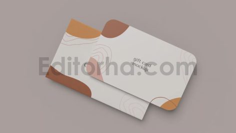 دانلود موکاپ گیفت کارت یا کارت هدیه با بسته‌بندی