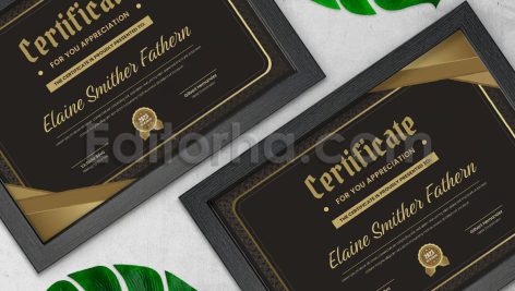 دانلود فایل لایه باز گواهی طلایی قدیمی