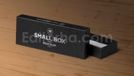 دانلود موکاپ جعبه سیاه مستطیلی ۵ Black Rectangular Box Mockups