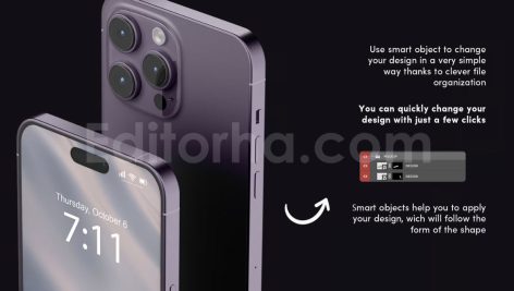 دانلود پک موکاپ آیفون ۱۴ پرومکس IPhone 14 Pro Max Mockup Set