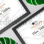 دانلود فایل لایه باز سرتیفیکیت خاکستری Simple Grey Certificate / Diploma Template