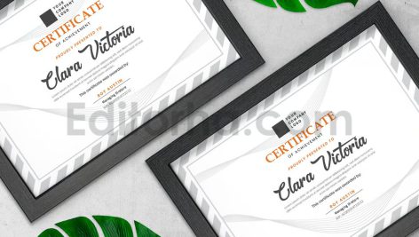 دانلود فایل لایه باز سرتیفیکیت خاکستری Simple Grey Certificate / Diploma Template