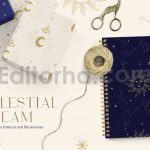 دانلود پترن و تصاویر آسمانی Celestial Patterns & Illustrations