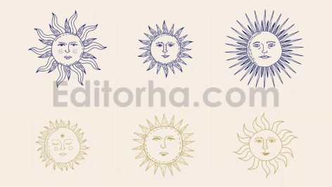 دانلود پترن و تصاویر آسمانی Celestial Patterns & Illustrations
