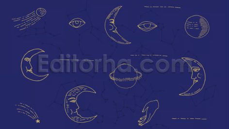 دانلود پترن و تصاویر آسمانی Celestial Patterns & Illustrations